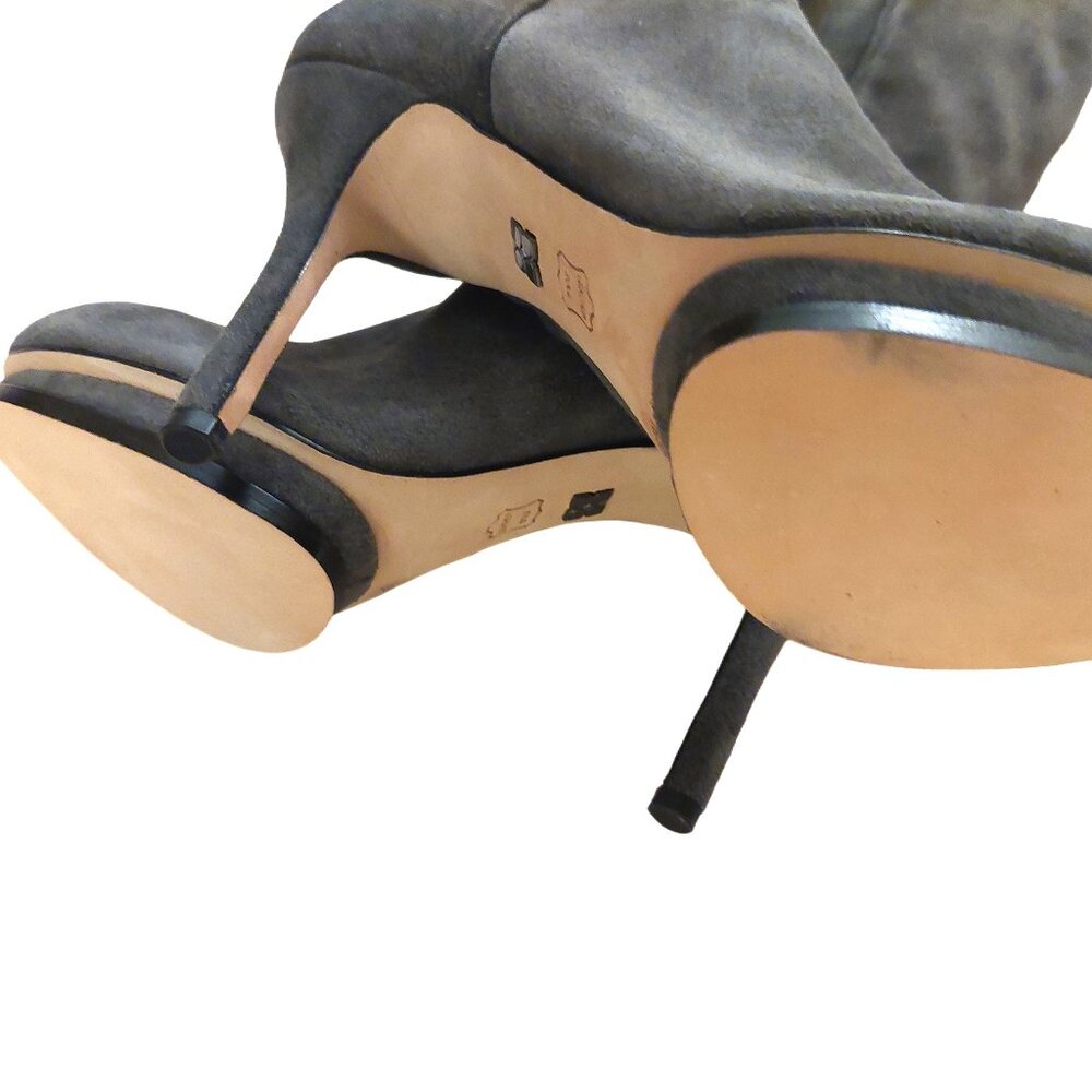 BCBGMAXAZARIA Valerie Over the Knee Grey Suede Platform Boots Retail $450 - Picture 7 of 7